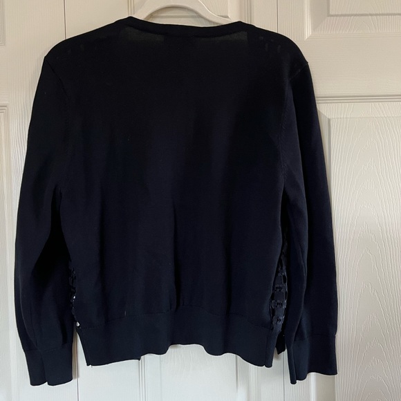NWT DKNY Cardigan Sweater - Open Lace Front Bolero Black Womens - Large. - Picture 8 of 9